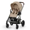 Strollers|Strollers & Trailers>Cybex Balios S Lux Stroller - Almonde Beige