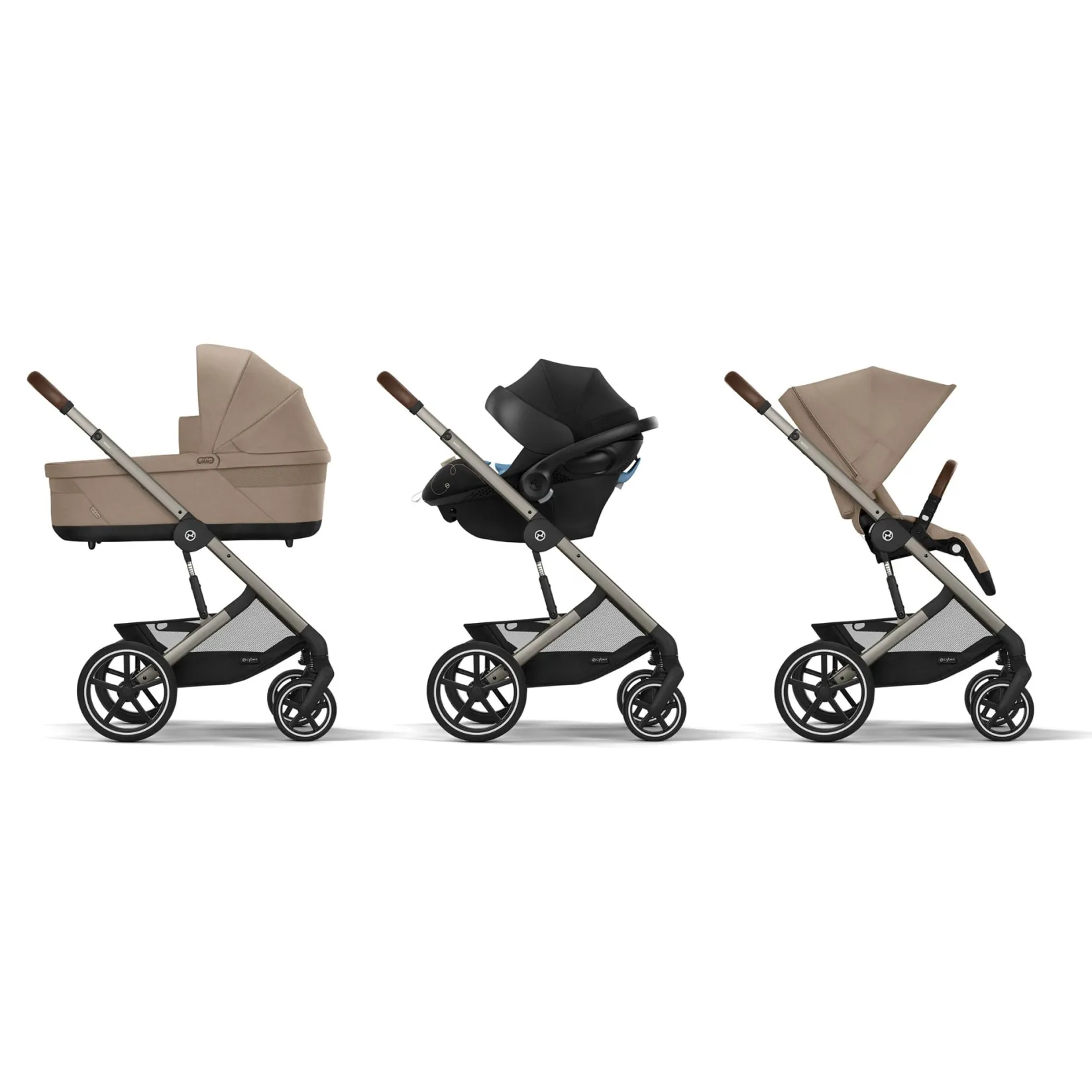 Strollers|Strollers & Trailers>Cybex Balios S Lux Stroller - Almonde Beige