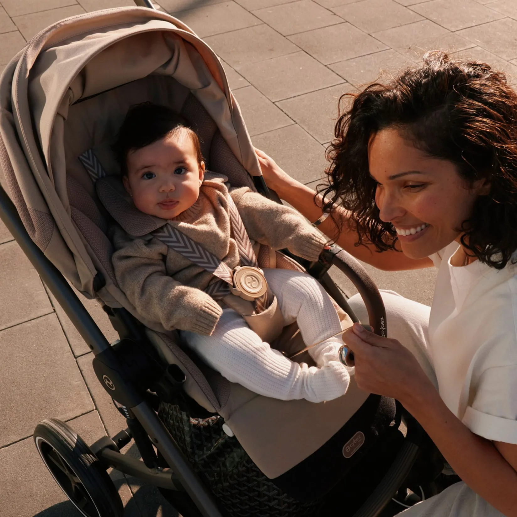 Strollers|Strollers & Trailers>Cybex Balios S Lux Stroller - Almonde Beige