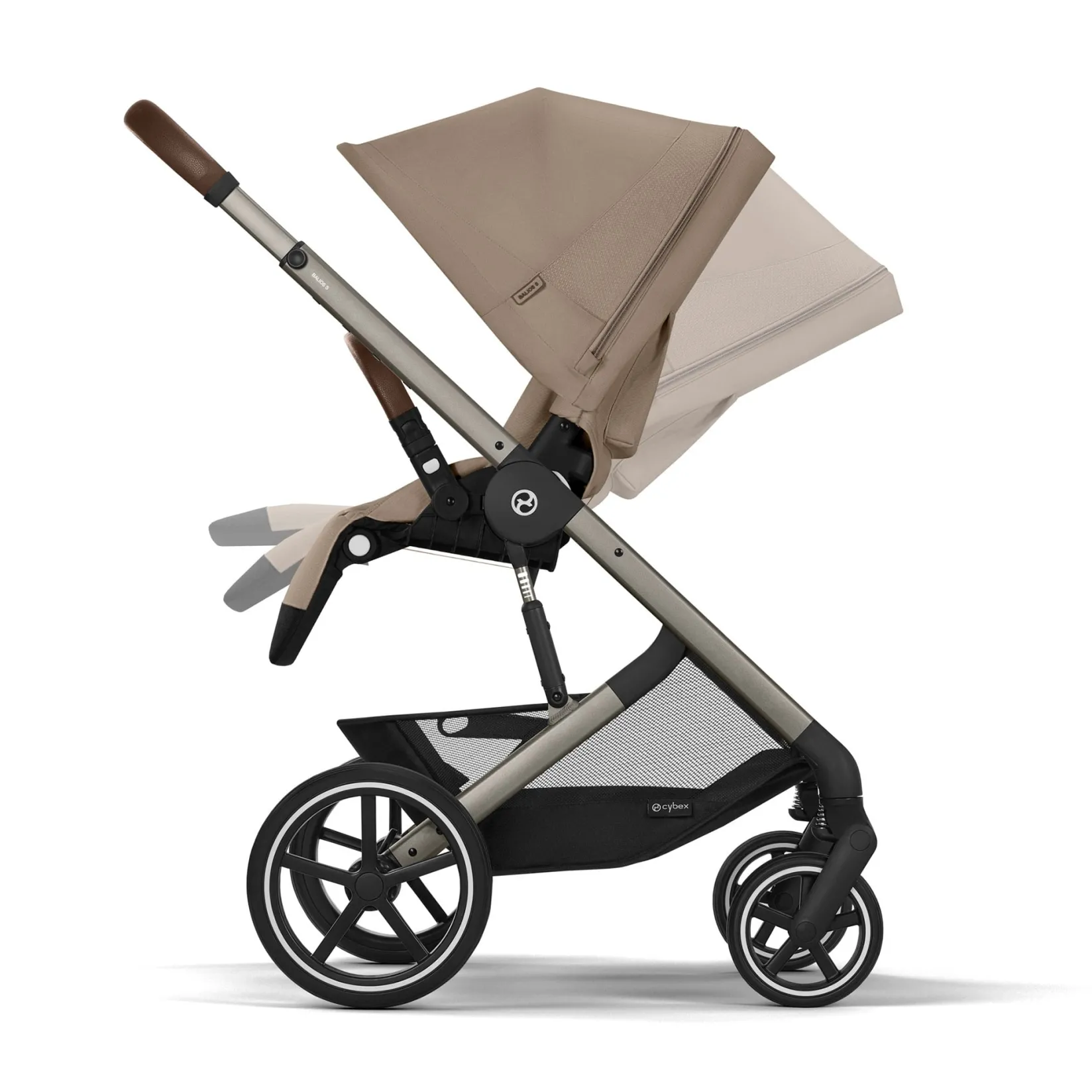 Strollers|Strollers & Trailers>Cybex Balios S Lux Stroller - Almonde Beige