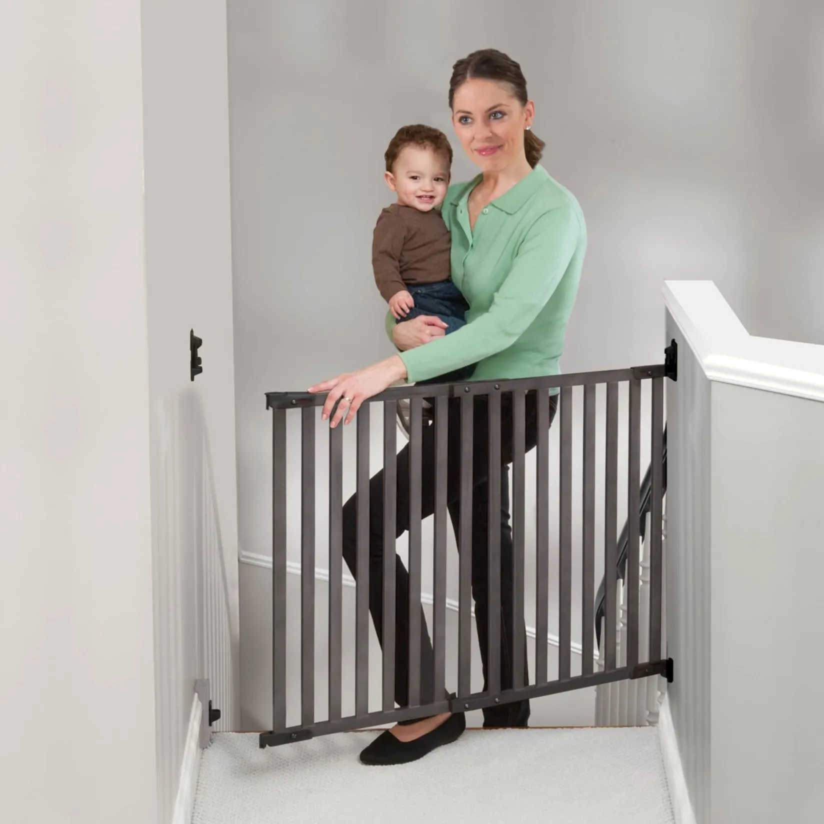 Hot Bamboo Angle Mount Safeway Gate - Grey Gates & Safety
