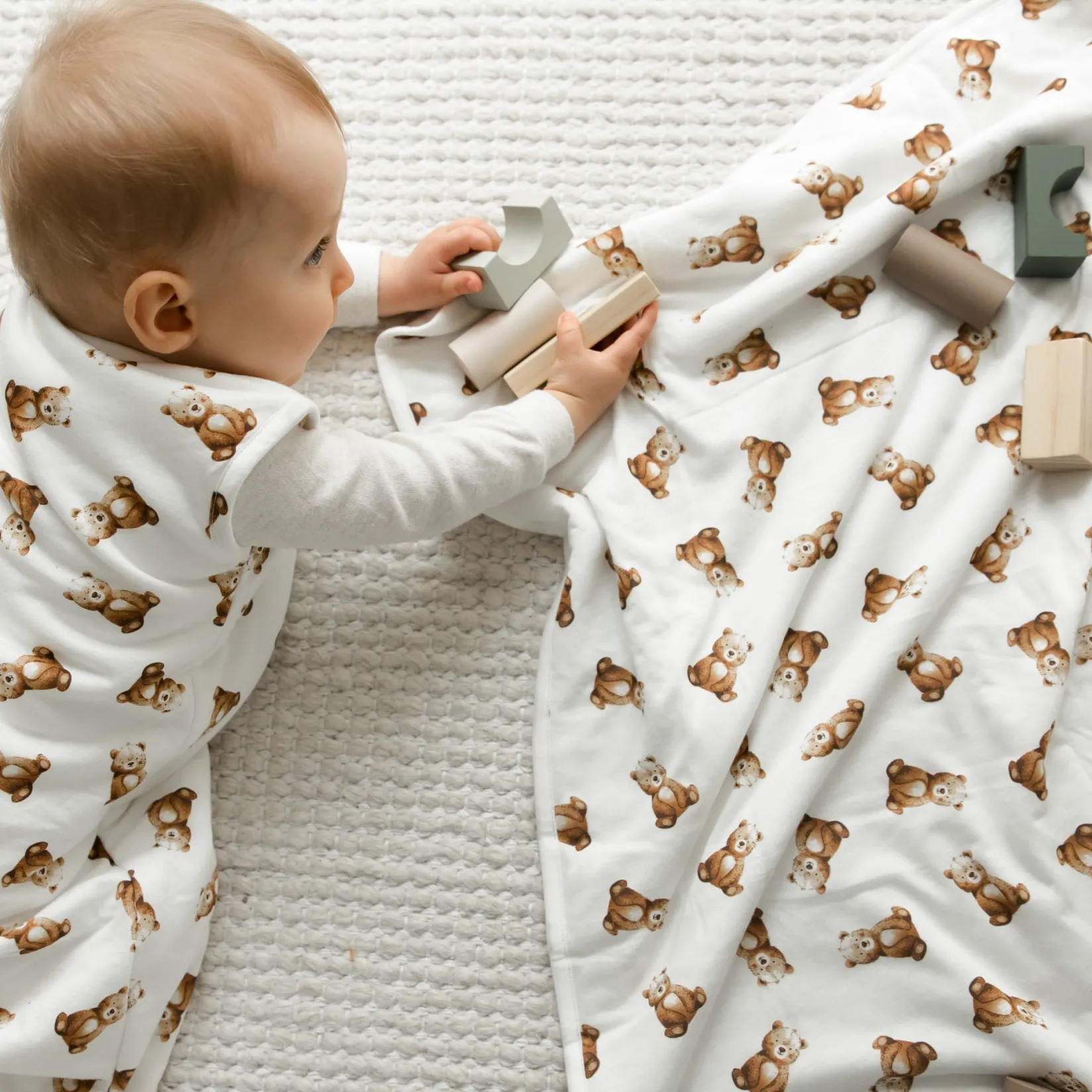 Blankets|Blankets>Perlimpinpin Bamboo Blanket - Teddy Bears