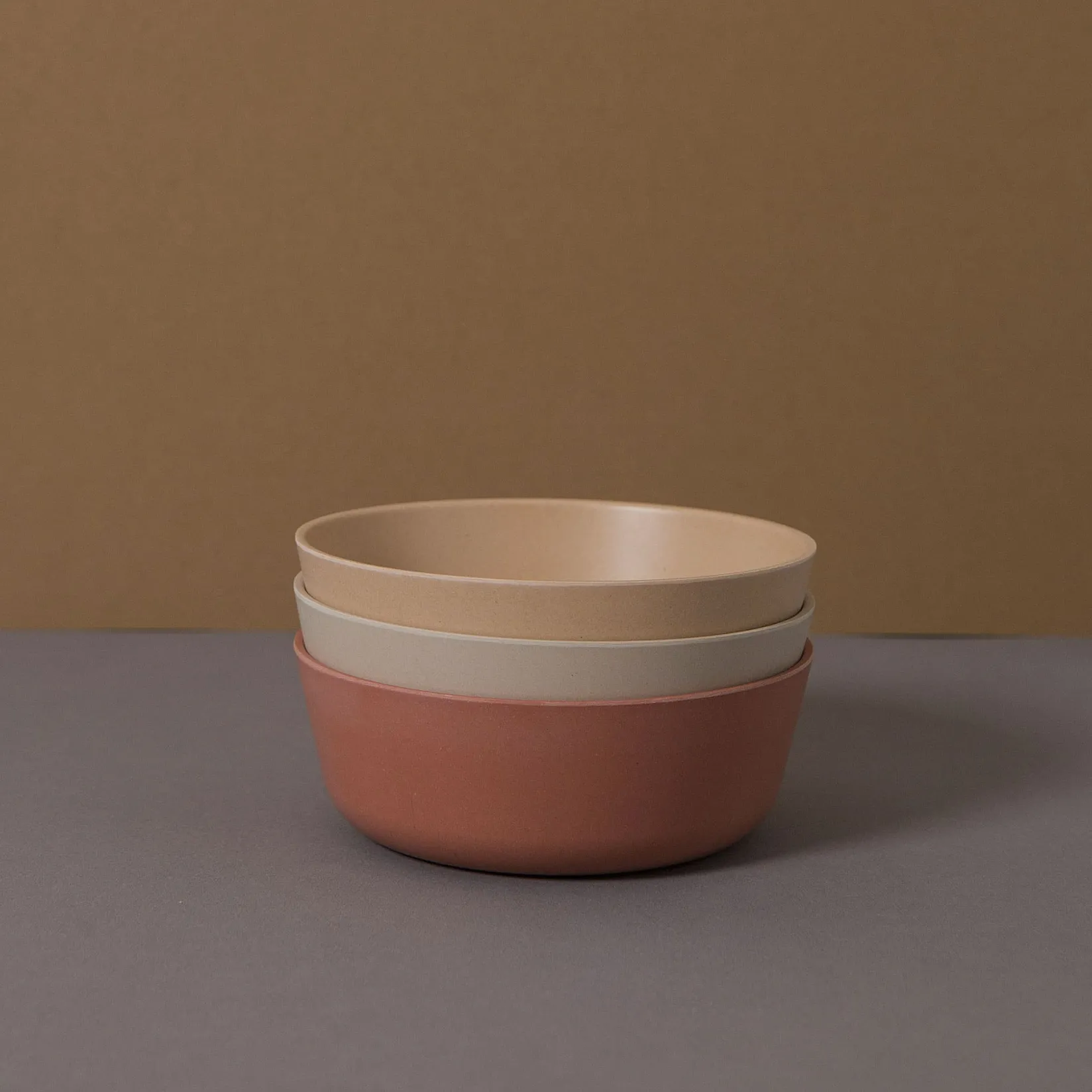 Bamboo Bowl (3) - Fog/Rye/Brick Kids Tableware|Plates & Placemats