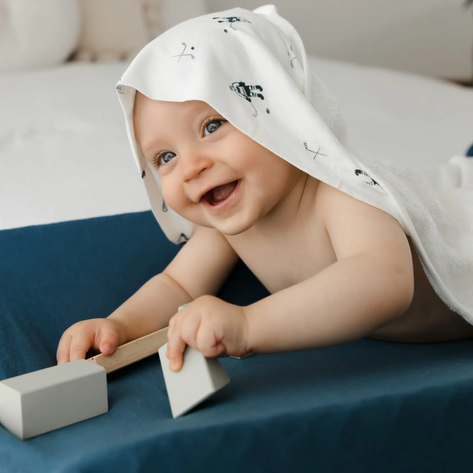 Towels & Wipes|Towels & Wipes>Perlimpinpin Bamboo Hooded Towel - Hock