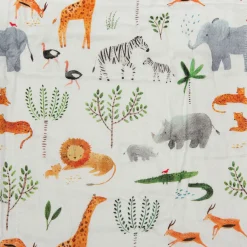 Sale Bamboo Muslin Fitted Crib Sheet - Safari Kids Sheets|Bedding