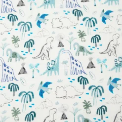 Online Bamboo Muslin Fitted Crib Sheet - Dinosaurs Begins Kids Sheets|Bedding