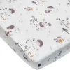 Sheets|Bedding>Loulou Lollipop Bamboo Muslin Fitted Crib Sheet - Hedgehog