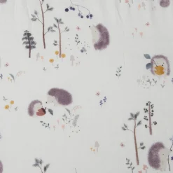 Sheets|Bedding>Loulou Lollipop Bamboo Muslin Fitted Crib Sheet - Hedgehog