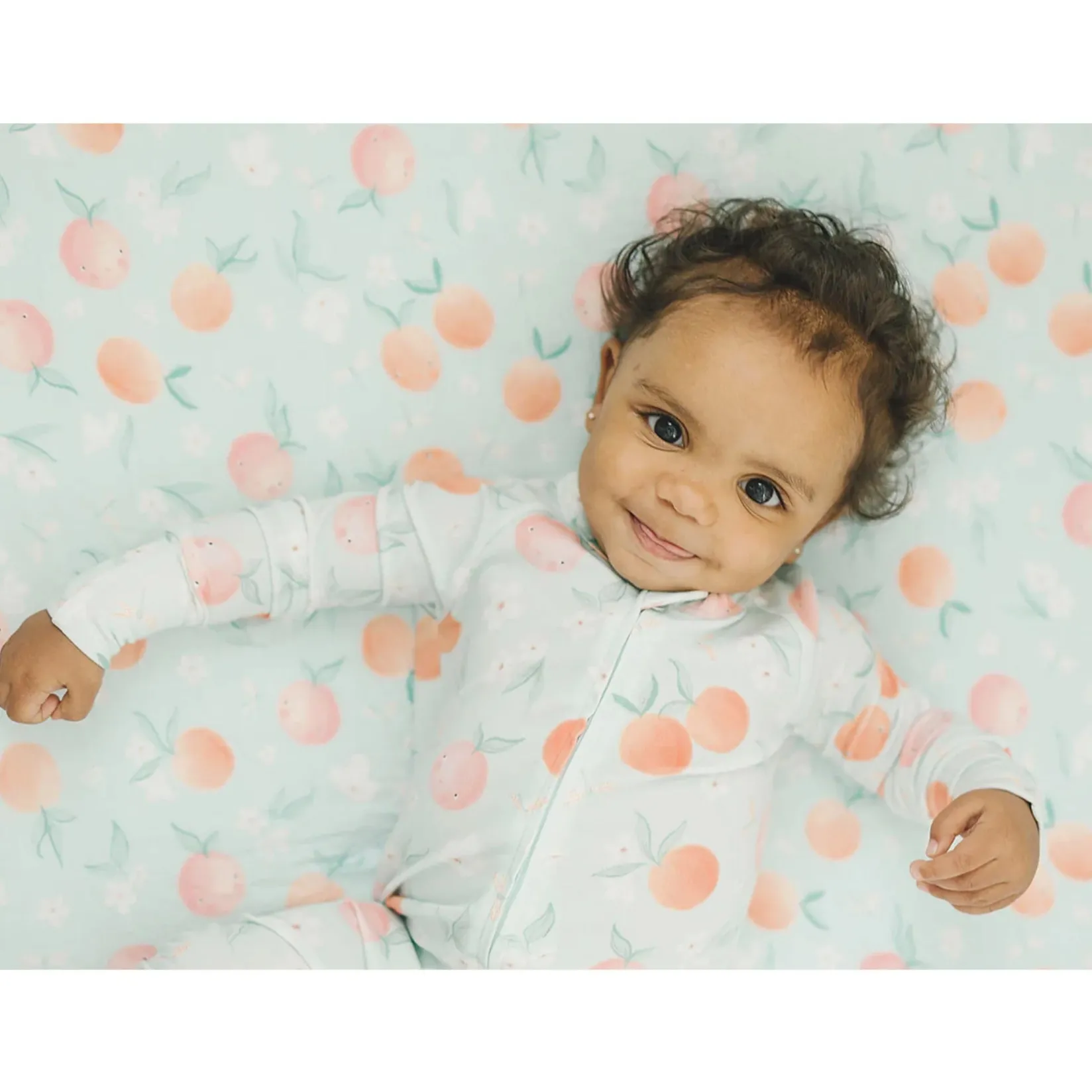 Sheets|Bedding>Loulou Lollipop Bamboo Muslin Fitted Crib Sheet - Peaches