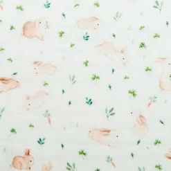 Bamboo Muslin Fitted Crib Sheet - Bunny Meadow Kids Sheets|Bedding