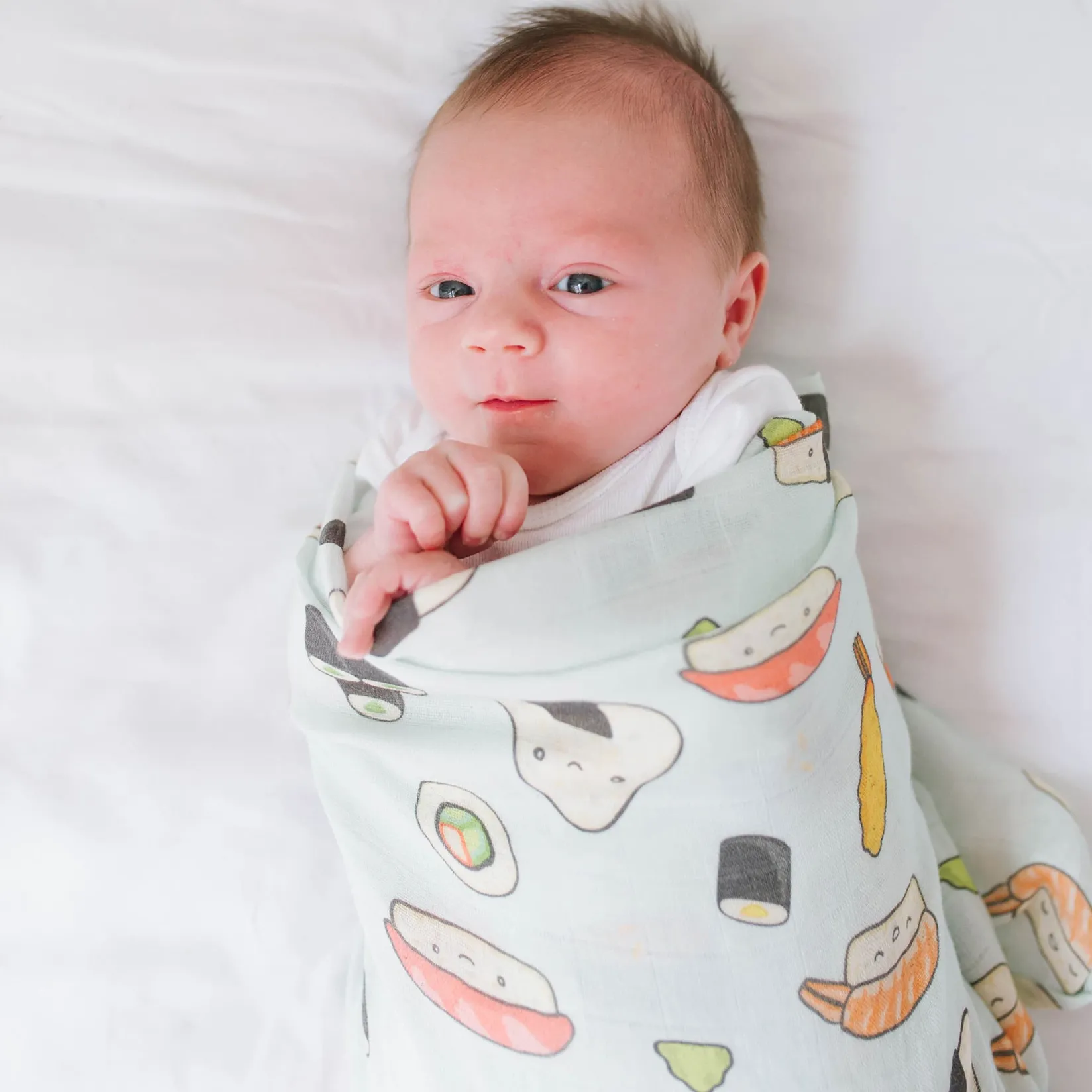 Blankets|Blankets>Loulou Lollipop Bamboo Muslin Swaddle Blanket - Sushi
