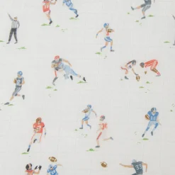 Blankets|Blankets>Loulou Lollipop Bamboo Muslin Swaddle Blanket - Football
