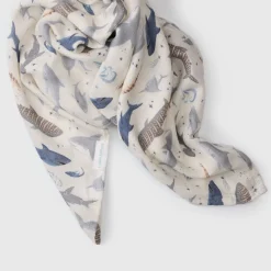 Blankets|Blankets>Loulou Lollipop Bamboo Muslin Swaddle Blanket - Sharks