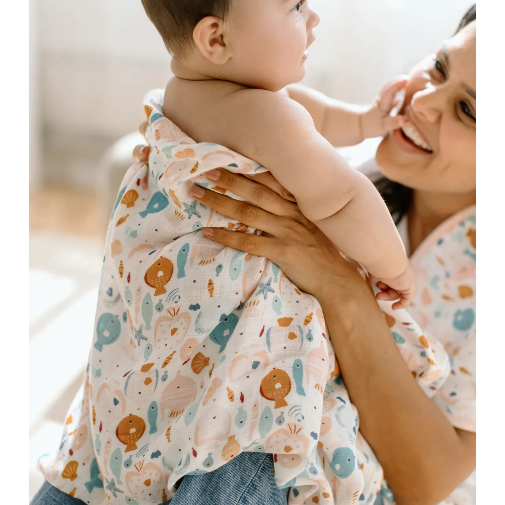 Outlet Bamboo Muslin Swaddle Blanket - Kissed Kids Blankets|Blankets