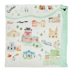 Blankets|Blankets>Loulou Lollipop Bamboo Muslin Swaddle Blanket - Quebec