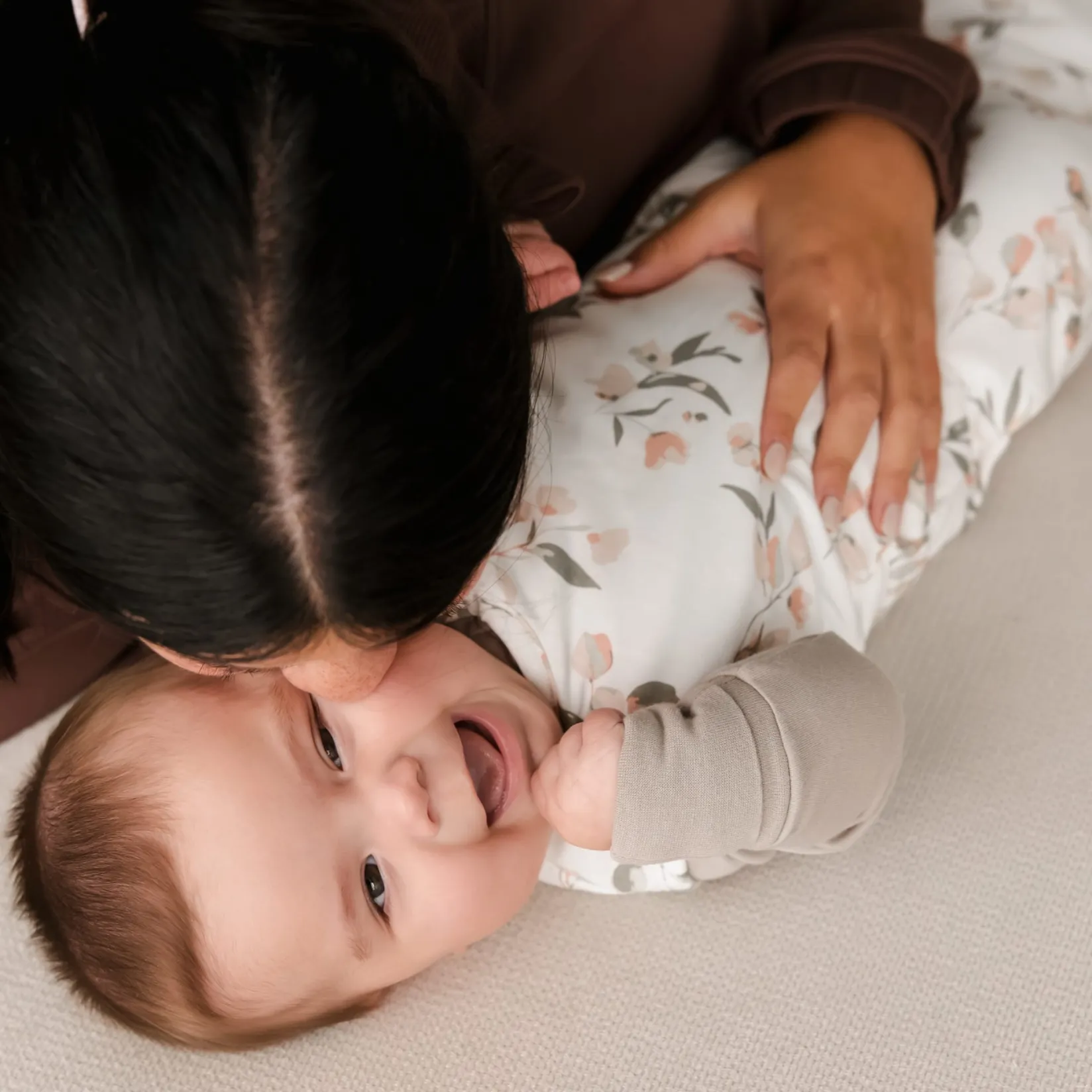 Sleep Bags|Pyjamas>Perlimpinpin Bamboo Sleep Bag 0-36 months - Leaves Ivory