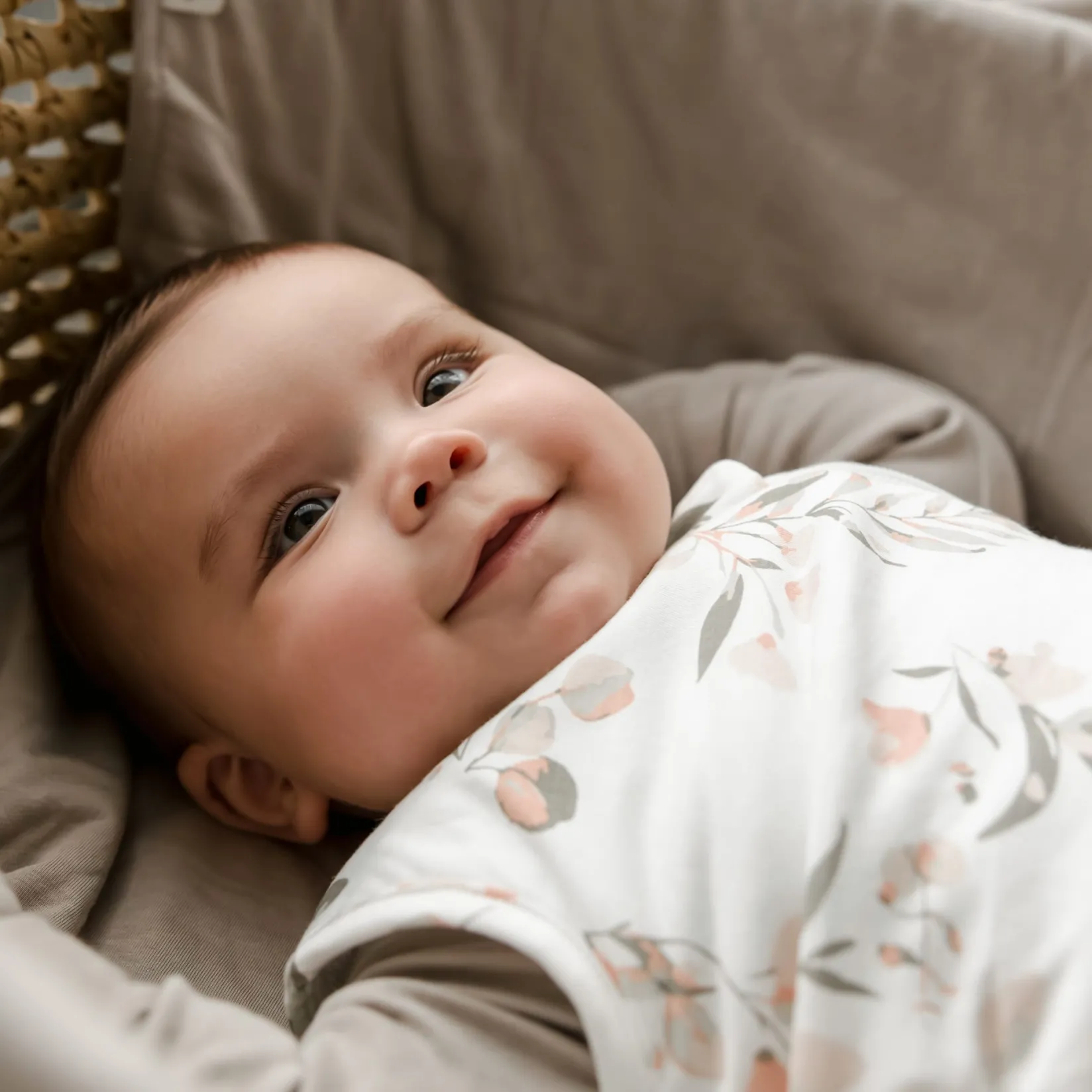 Sleep Bags|Pyjamas>Perlimpinpin Bamboo Sleep Bag 0-36 months - Leaves Ivory