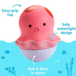 Bath Toys|Bath Accessories>Munchkin Bath Bobbers™ 3-Pack - Octopus, Walrus & Dolphin