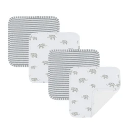Towels & Wipes|Towels & Wipes>Living Textiles Bath Gift Set 5 Pieces - Grey Elephant