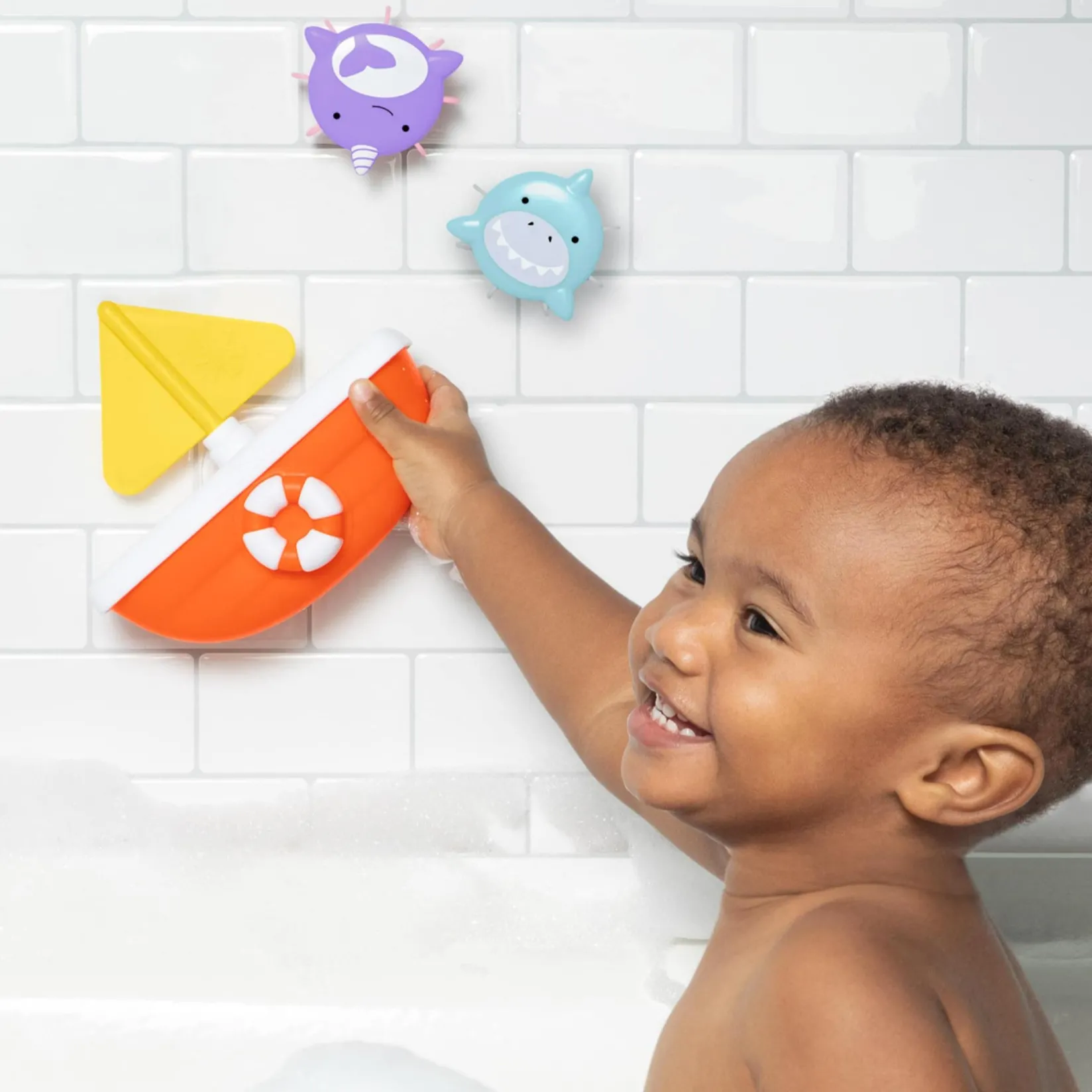 Bath Toys|Bath Accessories>Skip Hop Bath Spinner Shark Narwhal