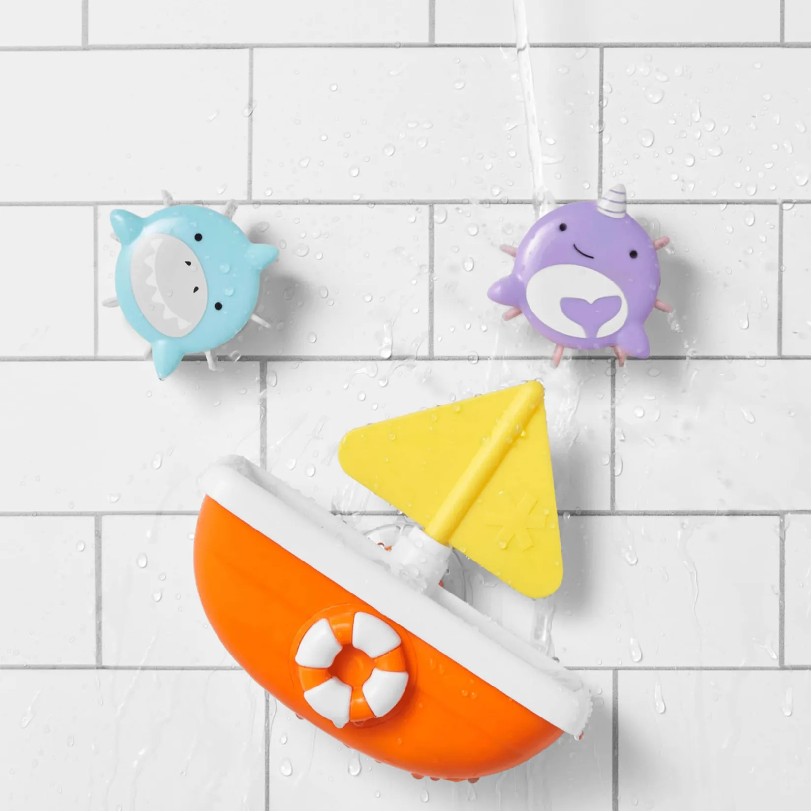 Bath Toys|Bath Accessories>Skip Hop Bath Spinner Shark Narwhal