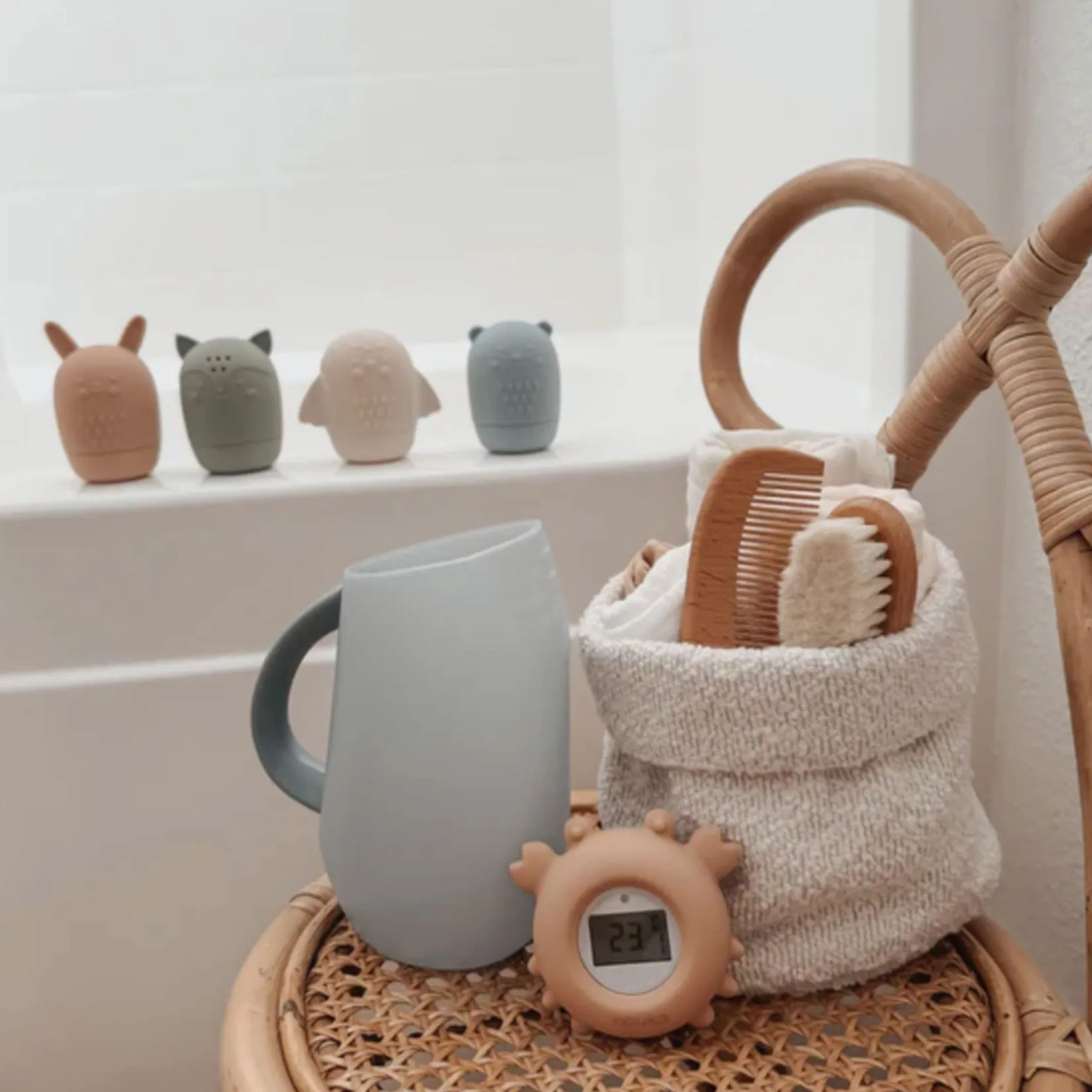 Bath Accessories>Nouka Bathtub Safety Thermometer Crab - Soft Blush