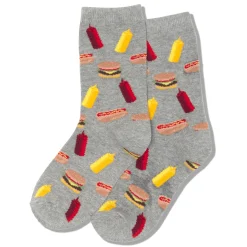 Socks|Underwear & Socks>Hotsox BBQ Socks 4-9y Grey