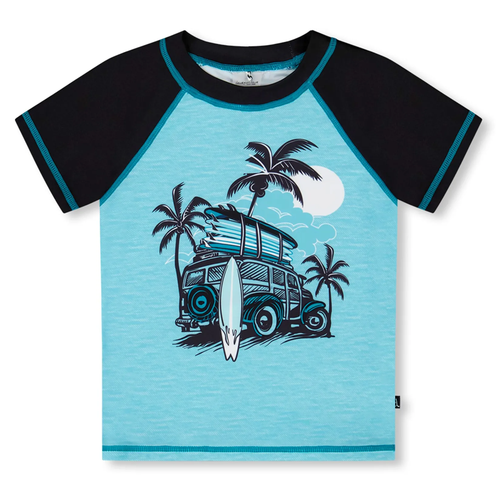 Swimsuits>Deux par Deux Beach Rashguard 2-6y Black