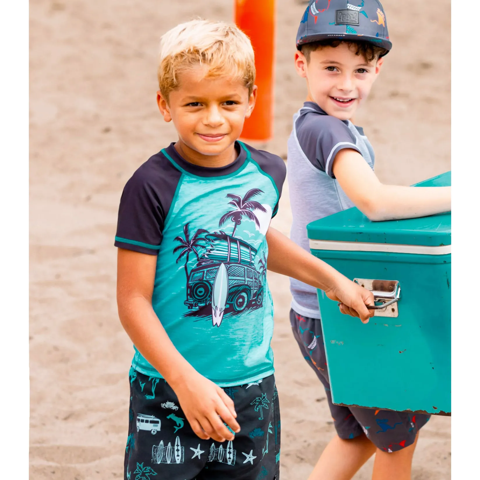 Swimsuits>Deux par Deux Beach Rashguard 2-6y Black