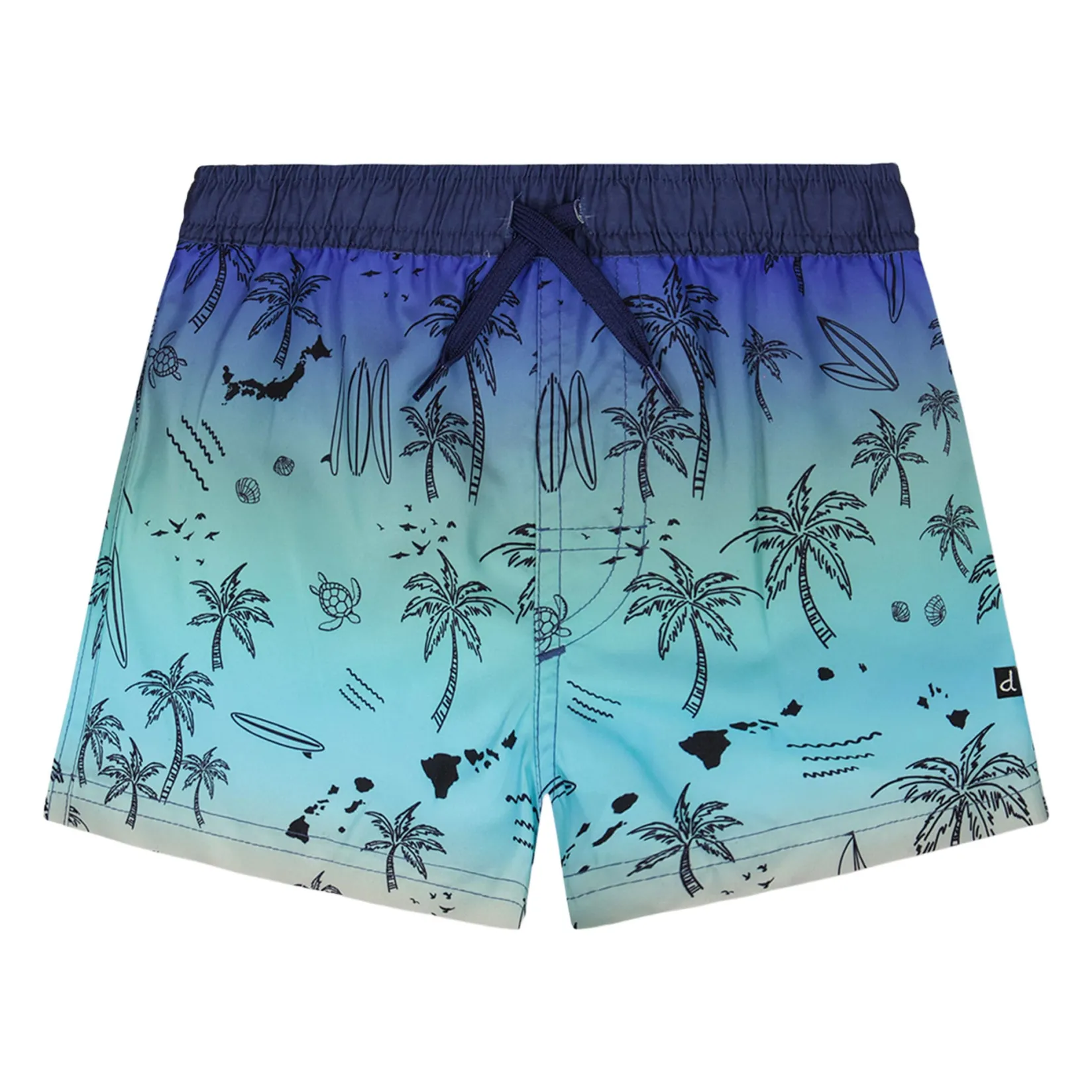 Swimsuits>Deux par Deux Beach Swim Short 2-6 Mint