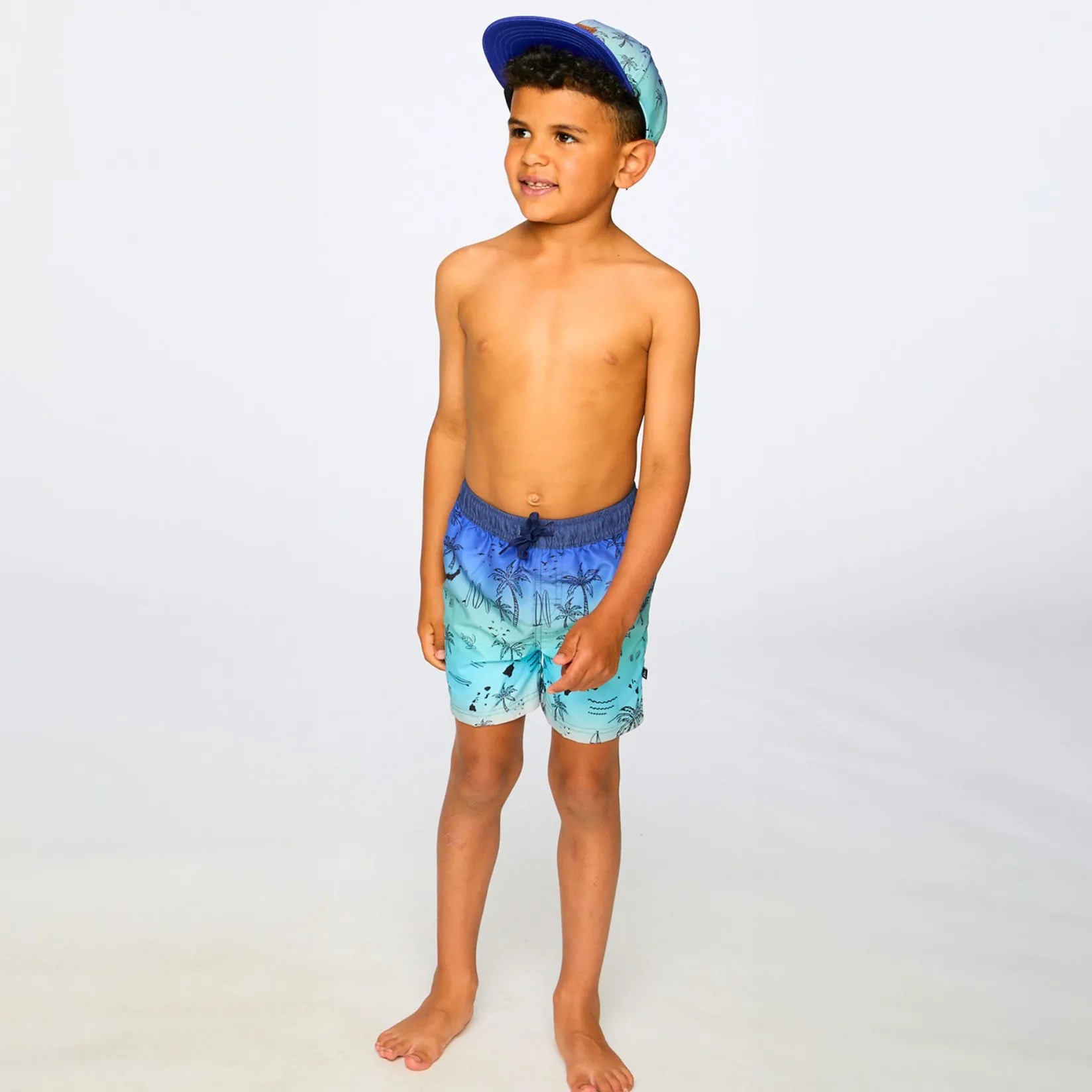 Swimsuits>Deux par Deux Beach Swim Short 2-6 Mint