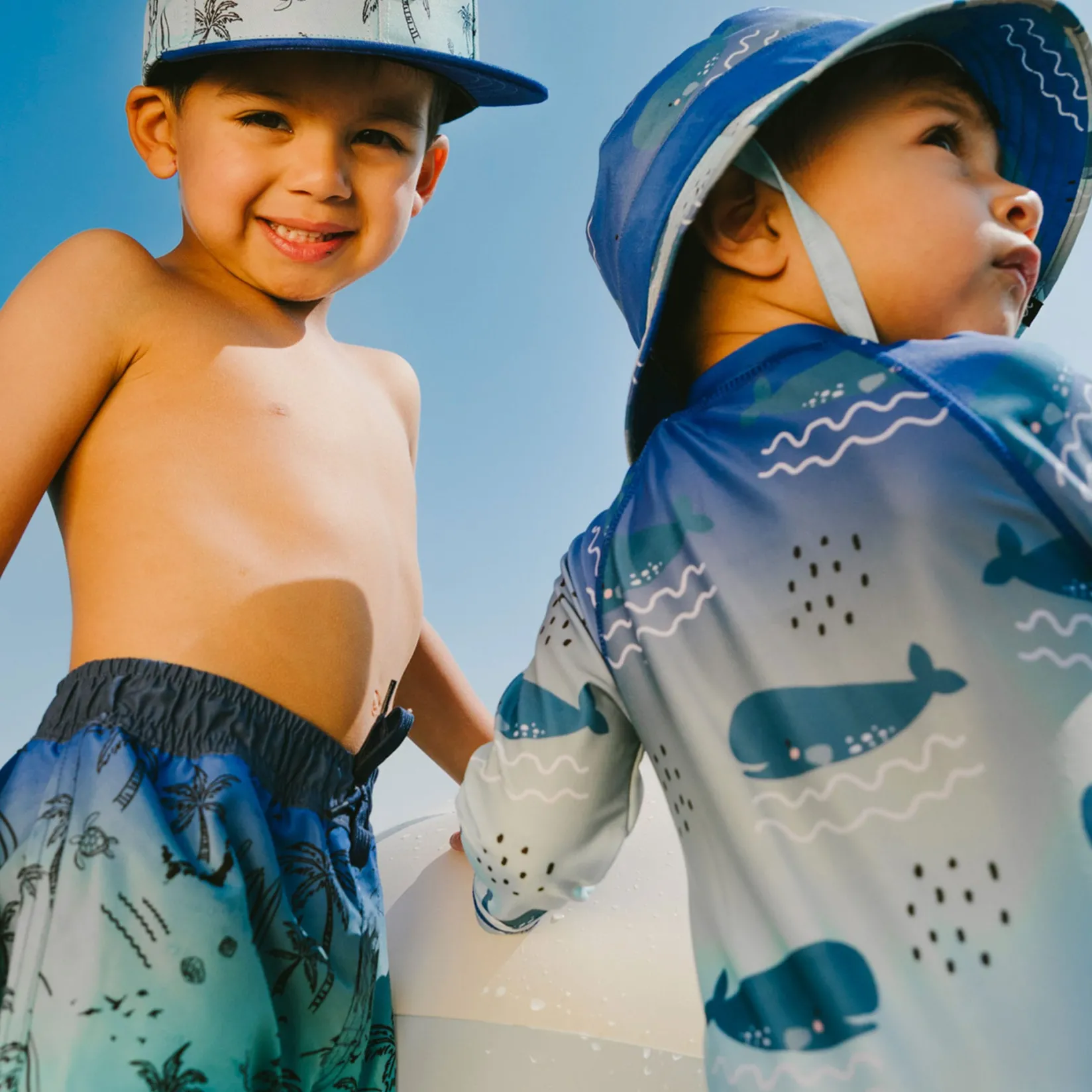 Swimsuits>Deux par Deux Beach Swim Short 2-6 Mint