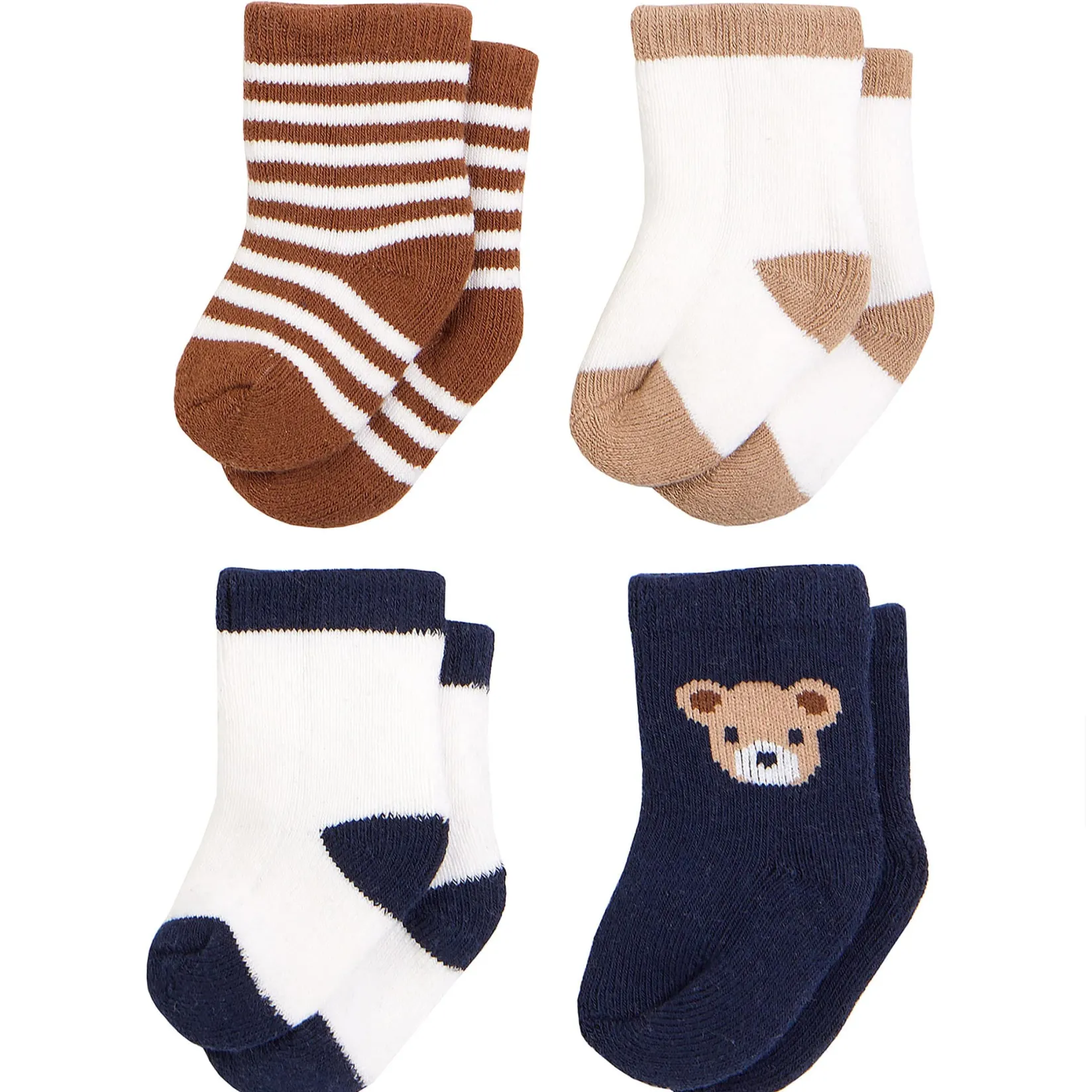 Best Bear 4 Pack Socks 0-6m BOY Socks|Underwear & Socks