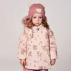 Beanies>Deux par Deux Bear Knit Hat 3-36m Pink