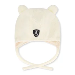 Beanies|Beanies>Deux par Deux Bear Sherpa Hat 3-36m Ivory