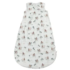 Sleep Bags|Pajamas>Loulou Lollipop Bears Bambou Muslin Sleep White