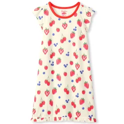 Pajamas & Bathrobes>Hatley Berries Nightdress 3-10 Ivory