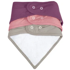 Bibs|Breastfeeding>Perlimpinpin Bibs (3) Bamboo - Porto / Lotus / Taupe