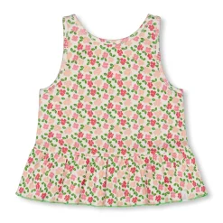 Tops>Deux par Deux Birds Flowers Tank Top 7-10y White