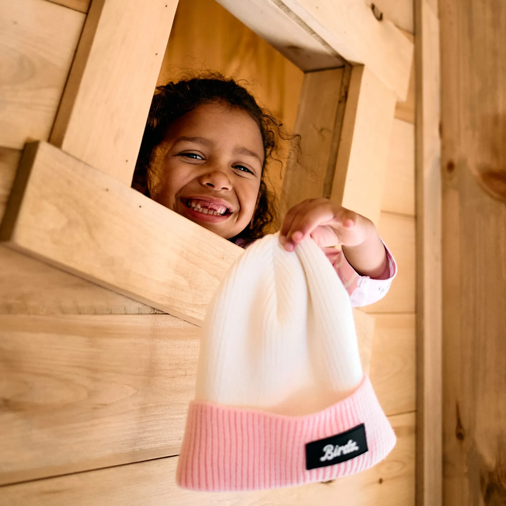 Beanies>Birdz Colorblock Beanie 2-16 y White