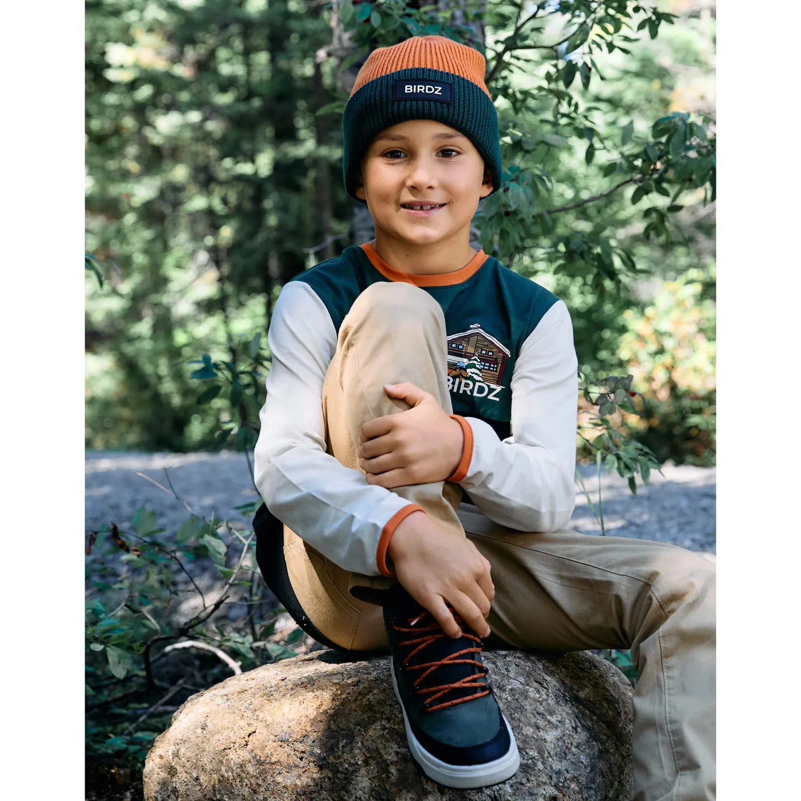 Beanies>Birdz Colorblock Beanie 2-16 y Orange