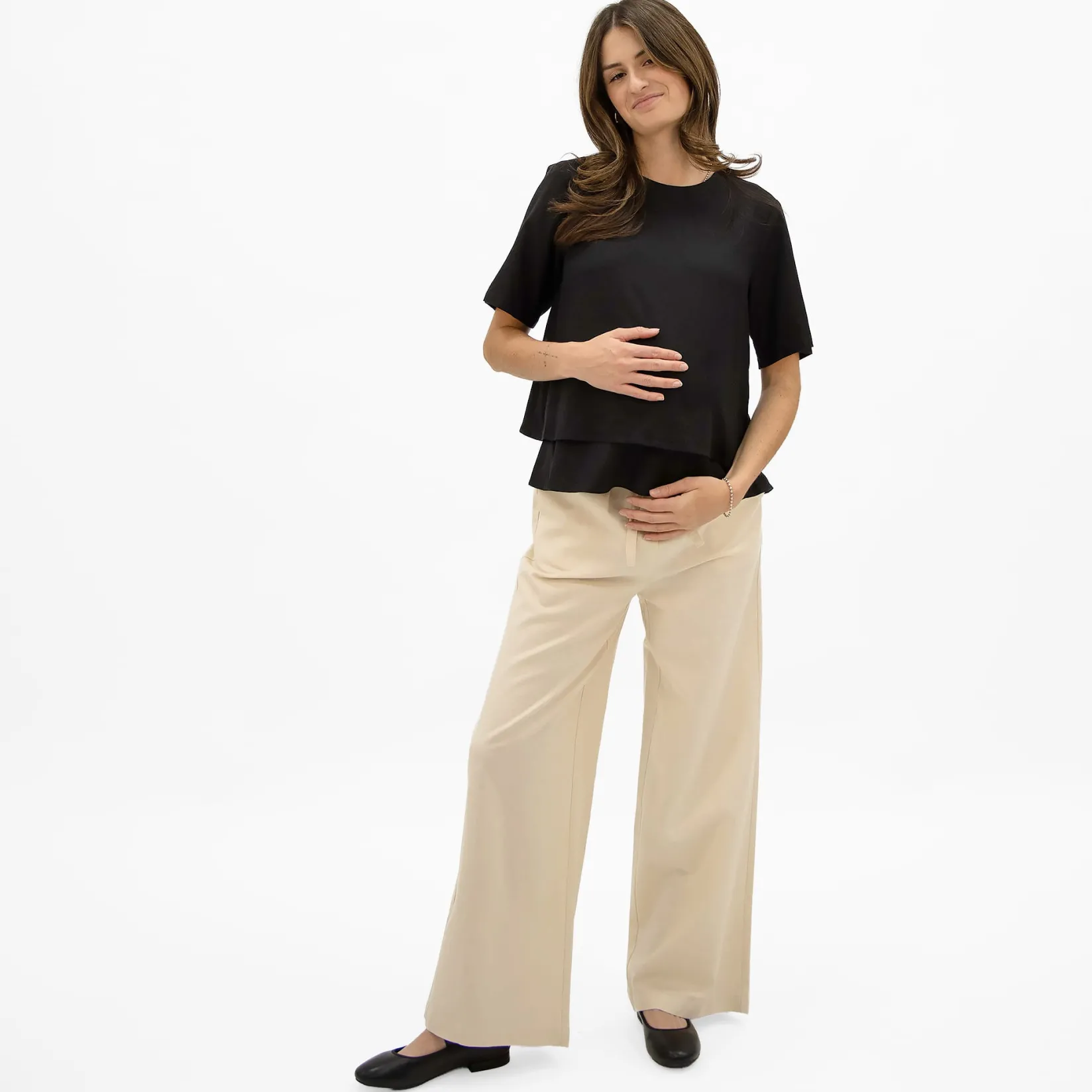 Tops>Bella Maternite Nursing Top Black