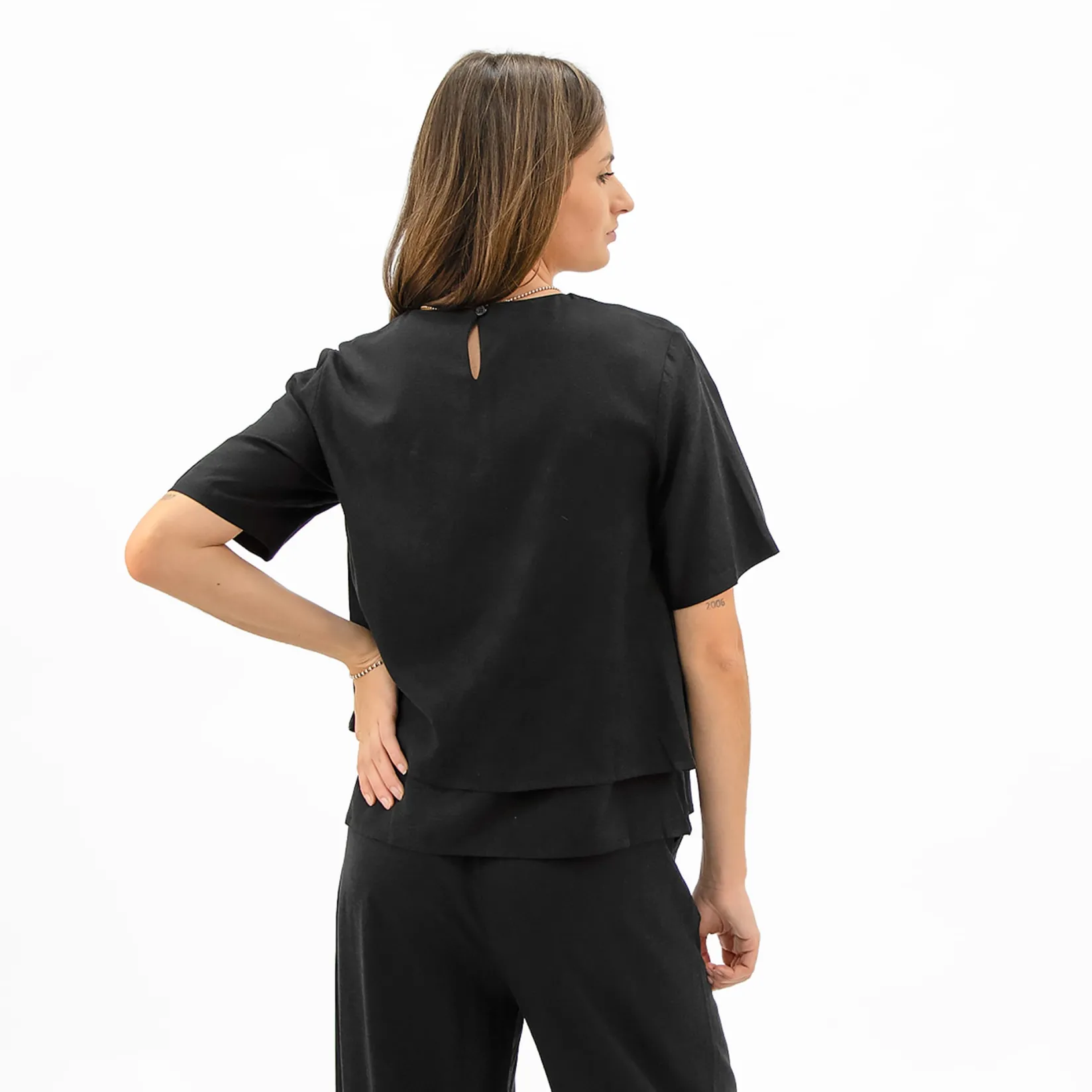 Tops>Bella Maternite Nursing Top Black