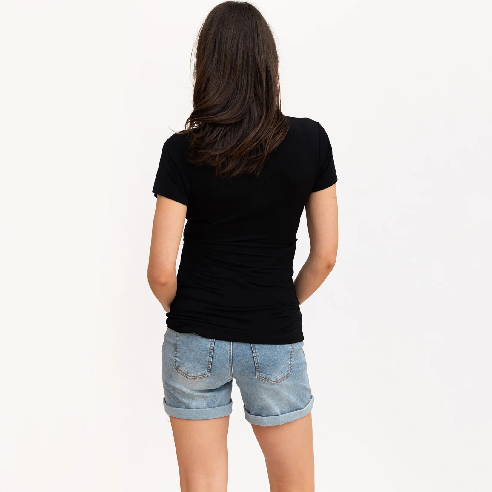 Tops>Bella Maternite Nursing T-Shirt Black