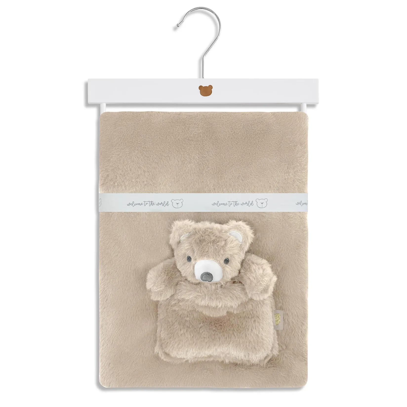 Blanket with Plush Friends- Taupe Kids Blankets|Blankets