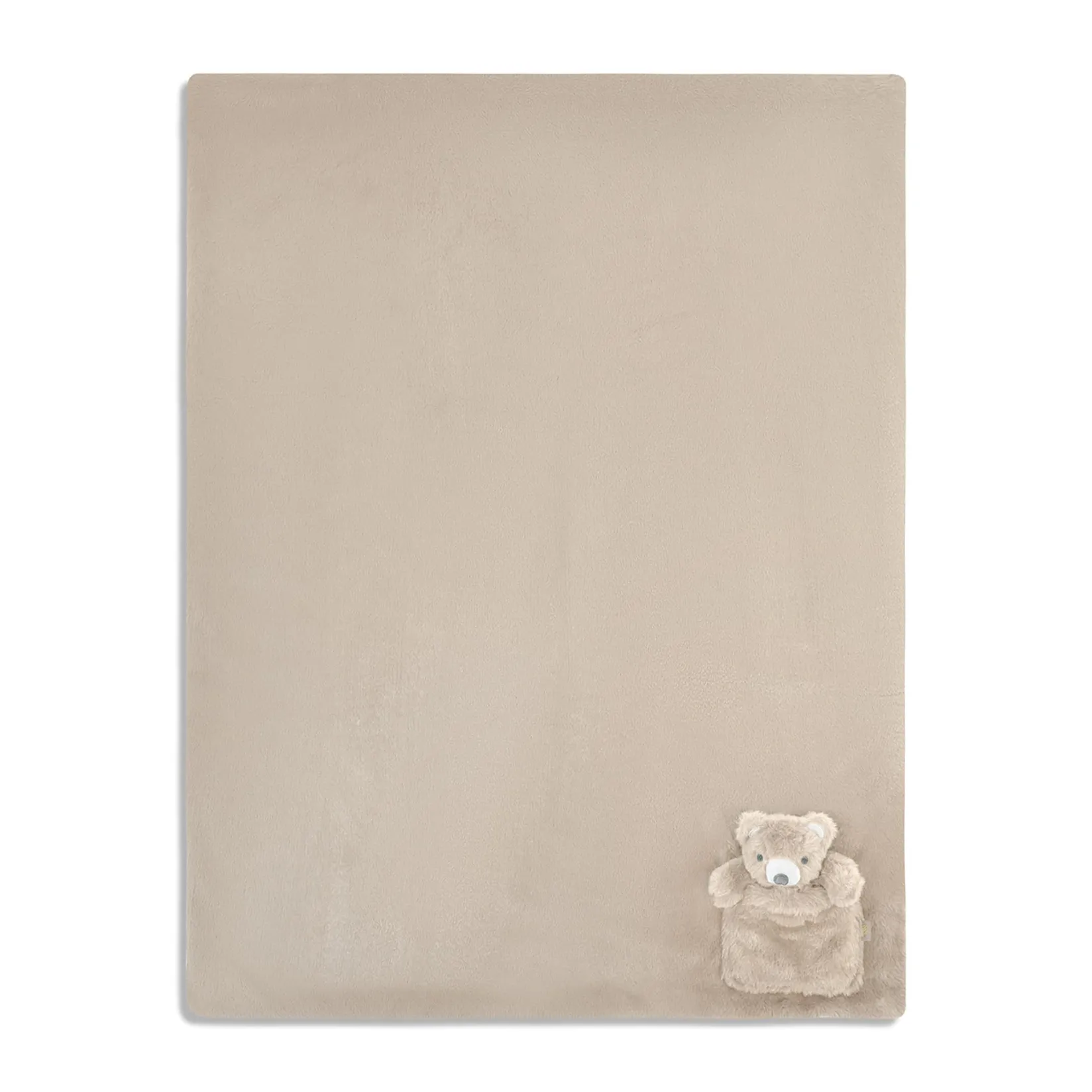 Blanket with Plush Friends- Taupe Kids Blankets|Blankets