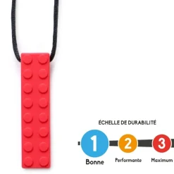 Teething Toys>Bulle Bloc Pendant - Red