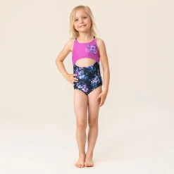 Swimsuits>Nano Blossom Swimsuit 3-14 Navy