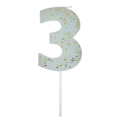 Party Supplies>Meri Meri Blue Number 3 Candle