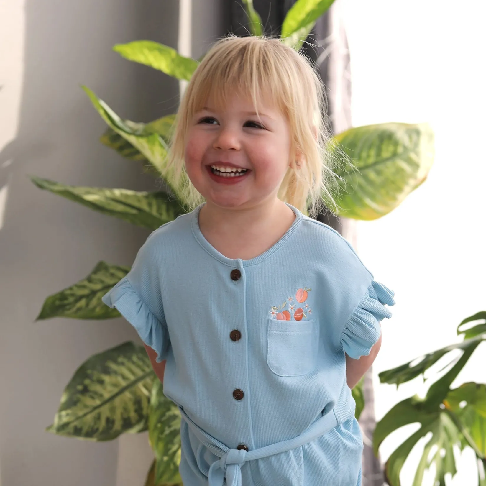 Dresses & Rompers|Rompers & Jumpsuits>Chat Botte Picnic Jumpsuit 2-8y Blue